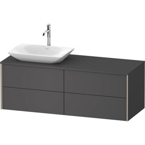 Duravit XViu Konsolenwaschtischunterbau wandhängend Graphit Matt 1400x550x509 mm - XV4773LB1490000 XV4773LB1490000