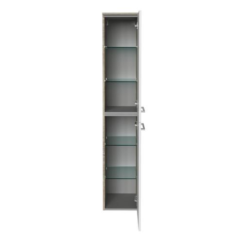 Fackelmann B.style Hochschrank re 300x1620x318 NaOA/weiß 2T, 84468 84468