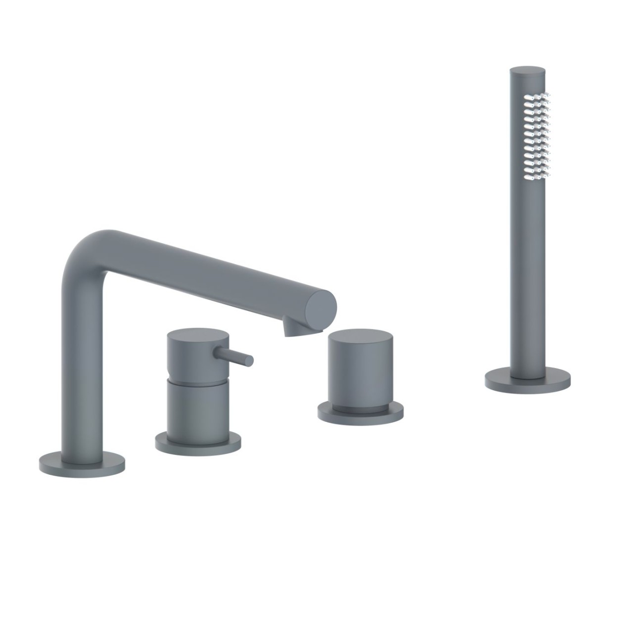 Herzbach SIRO GREY Vierloch-Wannenarmatur mit Auslauf Grau matt, 30.120250.1.06 30.120250.1.06 Image