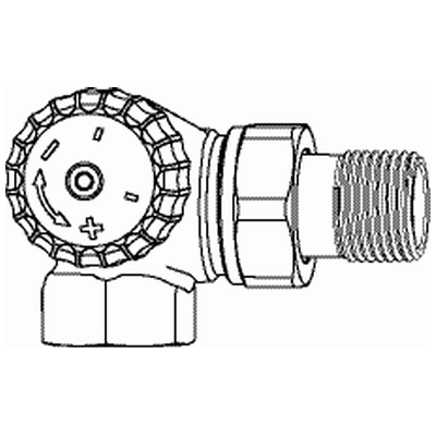 "Heimeier Winkel-Eck-Ventilunterteil V-Exakt 2, links, 1/2" 3713-02.000" Image