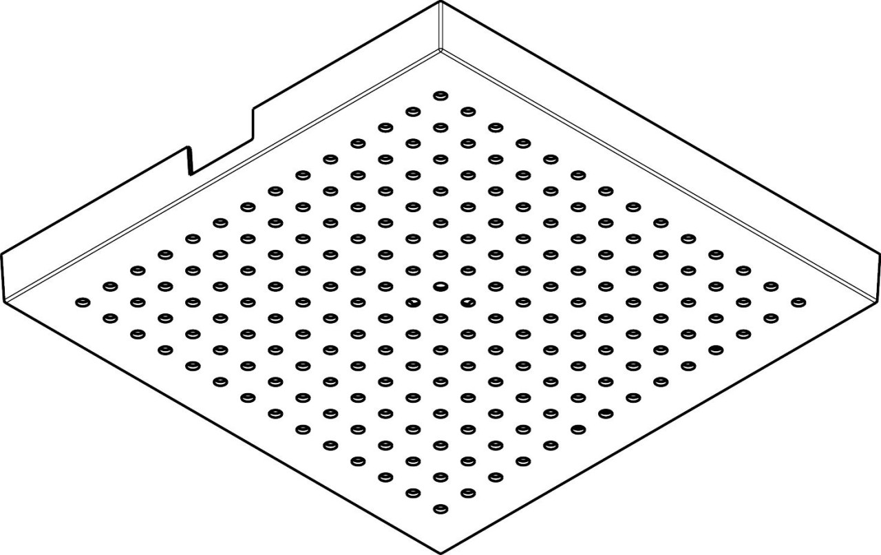 Hansgrohe Dekorplatte Axor Starck Kopfbrause 240x240mm chrom, 95890000 95890000 Image