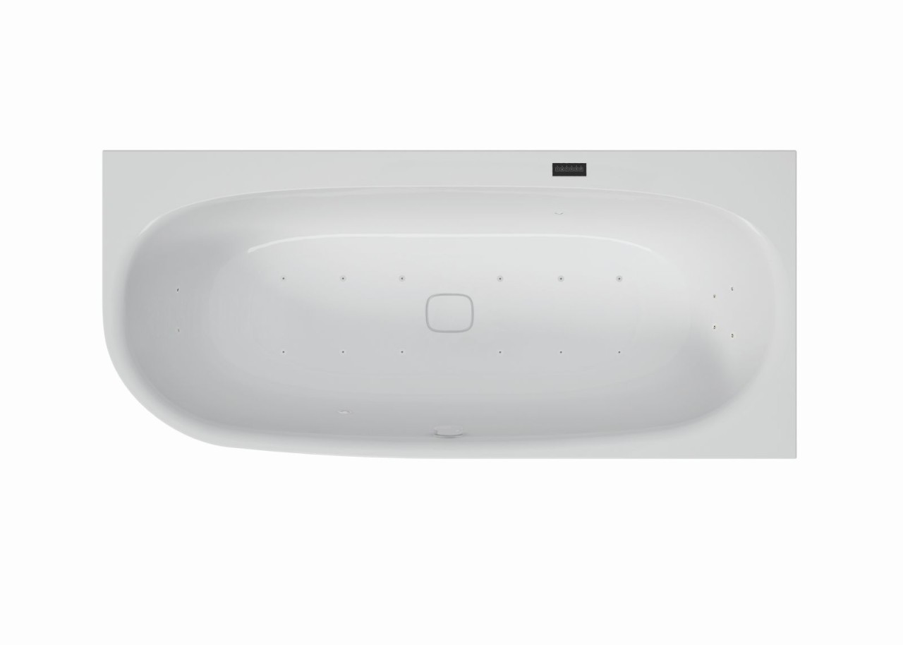 Hoesch Whirlpool iSensi Eck 1900x900 Monolith re. System iSensi Weiß, BiColor Weiß-Grau, 3826i.11231 3826i.112310001 Image