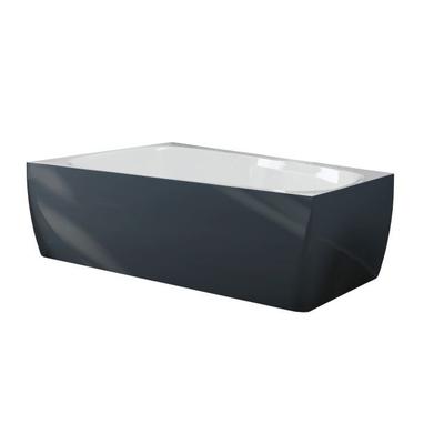 Hoesch Badewanne iSensi Trap 1800x1400 Monolith li. Überlaufschlitz, BiColor Weiß-Grau, 3879.112 3879.112 Image