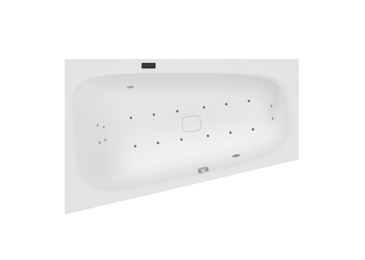 Hoesch Whirlpool iSensi Trapez 1800x1400 Monolith Befüllung chrom, iSensi Syst., Motor li., 3880i.01 3880i.010305002 Image