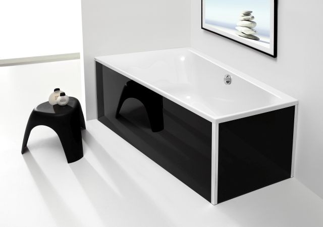 Hoesch Glasverkleidung Schwarz Ecke Whirlwanne Rechteck 1700x800 49062.552 49062.552 Image