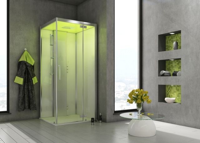 Hoesch DampfbadSensePerience QU 1000x1000 li. bodenbündig, Wände Weiß, 532111B.550 532111B.550 Image