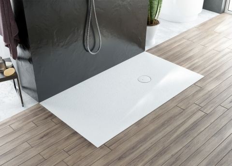 Hoesch Duschwanne Nias geschnitten, 2000x900x30 strukturierte Oberfl. Solique, Steingrau, 4570CxA.7 4570CxA.730 Image