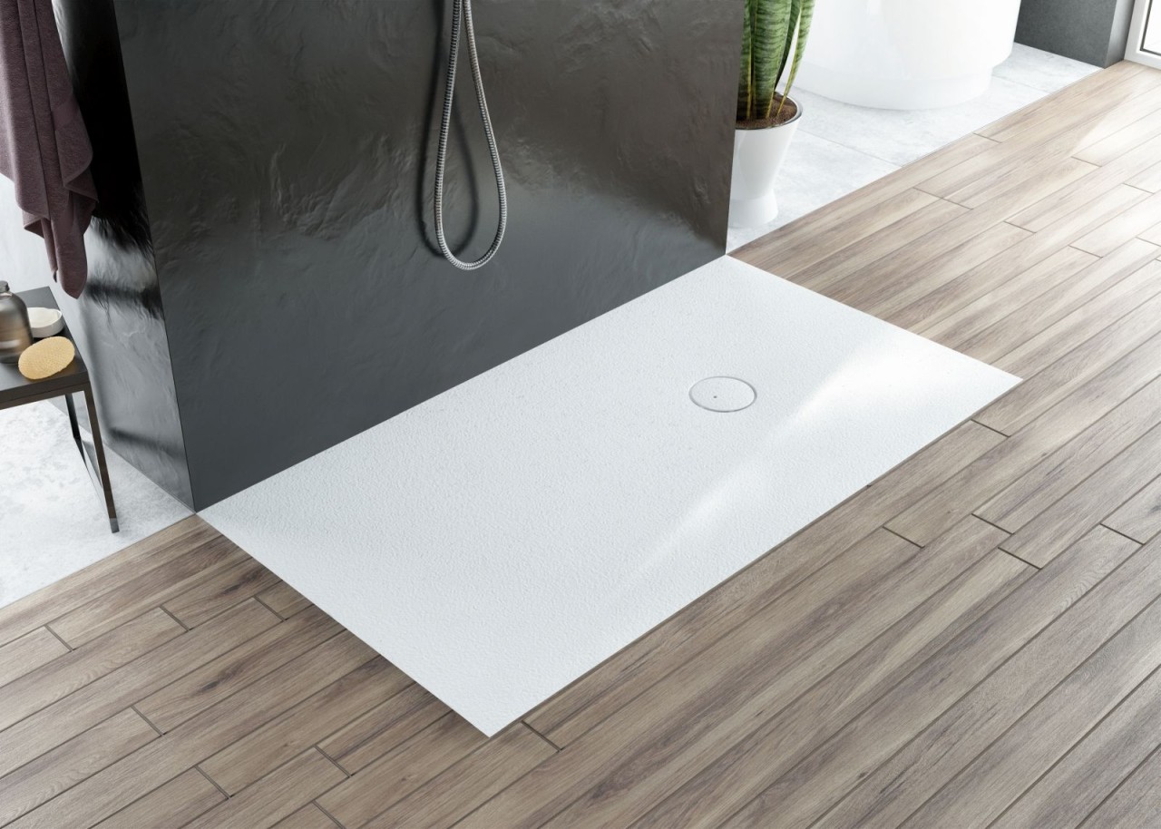 Hoesch Duschwanne Nias 1/4-Kreis 900x900x30 strukturierte Oberfl. Solique, Steingrau, 4581xA.730 4581xA.730 Image