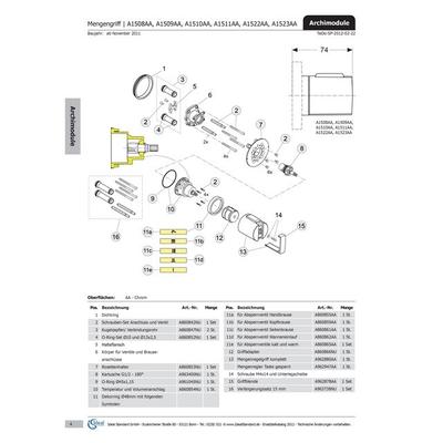 Ideal Standard Dekorring DEA, mit Symbol Handbrause, A860855AA Armaturenmodule A860855AA Image