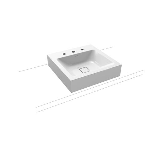 Kaldewei Aufsatzwaschtisch CONO Mod.3077, 500x500, alpin,PEFF,AD,oÜL,inkl. BBL 908406143001