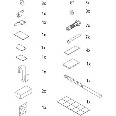 Kermi ZBDI039 Set Montagekleinteile, silber hochglanz, 2533720 2533720 Image