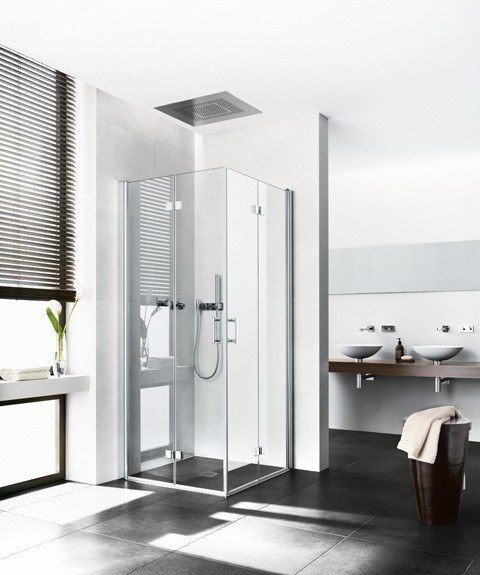 Kermi Eck-Halbteil links Diga 2CL 1200x2000, silber hochglanz, ESG Opaco, DI2CL12020VUK DI2CL12020VUK Image