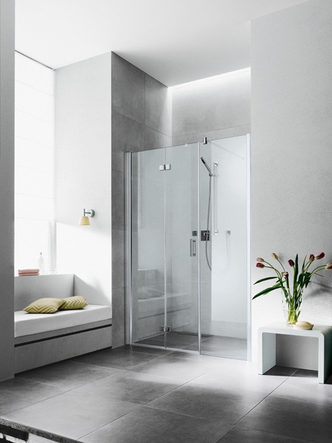 Kermi Pendel-Falttür Diga 2OL 1400x1850, silber hochglanz, ESG Opaco, DI2OL14018VUK DI2OL14018VUK Image