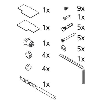 Kermi EBIN007 Set Montagekleinteile, weiss, 2534166 2534166 Image