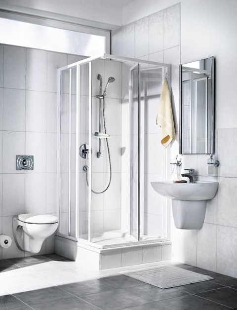 Kermi Eck-Halbteil Ibiza 2000 EF2 0750x1850, weiss, ESG klar mit KermiClean, I2EF2075182PK I2EF2075182PK Image