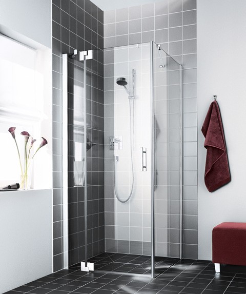 Kermi Pendeltür Filia XP 1WR 1030x1850, silber hochglanz, ESG Opaco mit KermiClean FX1WR10318VYK Image