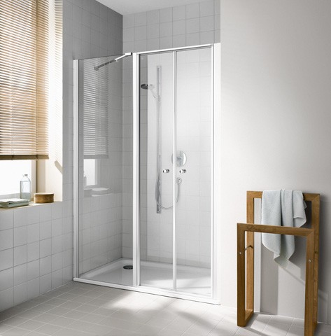 Kermi Pendeltür Ibiza 2000 POR 1500x1750, silber mattglanz, ESG Opaco, I2POR150171UK I2POR150171UK Image