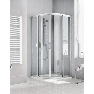 Kermi Viertelkreis Ibiza 2000 R53 V32 x1850, silber mattglanz, ESG klar mit KermiClean I2R53V32181PK Image