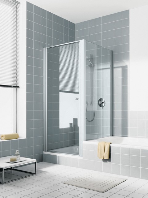 Kermi Seitenwand Ibiza 2000 TWO 1000x1750, silber mattglanz, ESG Opaco mit KermiClean I2TWO100171YK Image