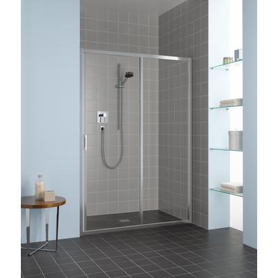 Kermi Gleittür Liga G2R 1350x1850, silber hochglanz ESG klar LIG2R13518VAK Image