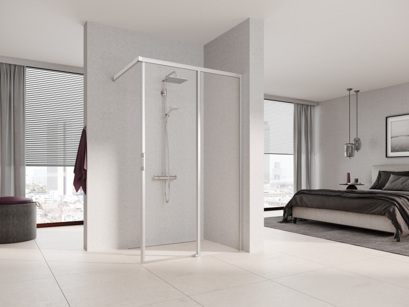 Kermi Gleittür LIGA J2R 1200x2000 BV: 1175-1200, silber mattglanz ESG klar LIJ2R120201AK Image