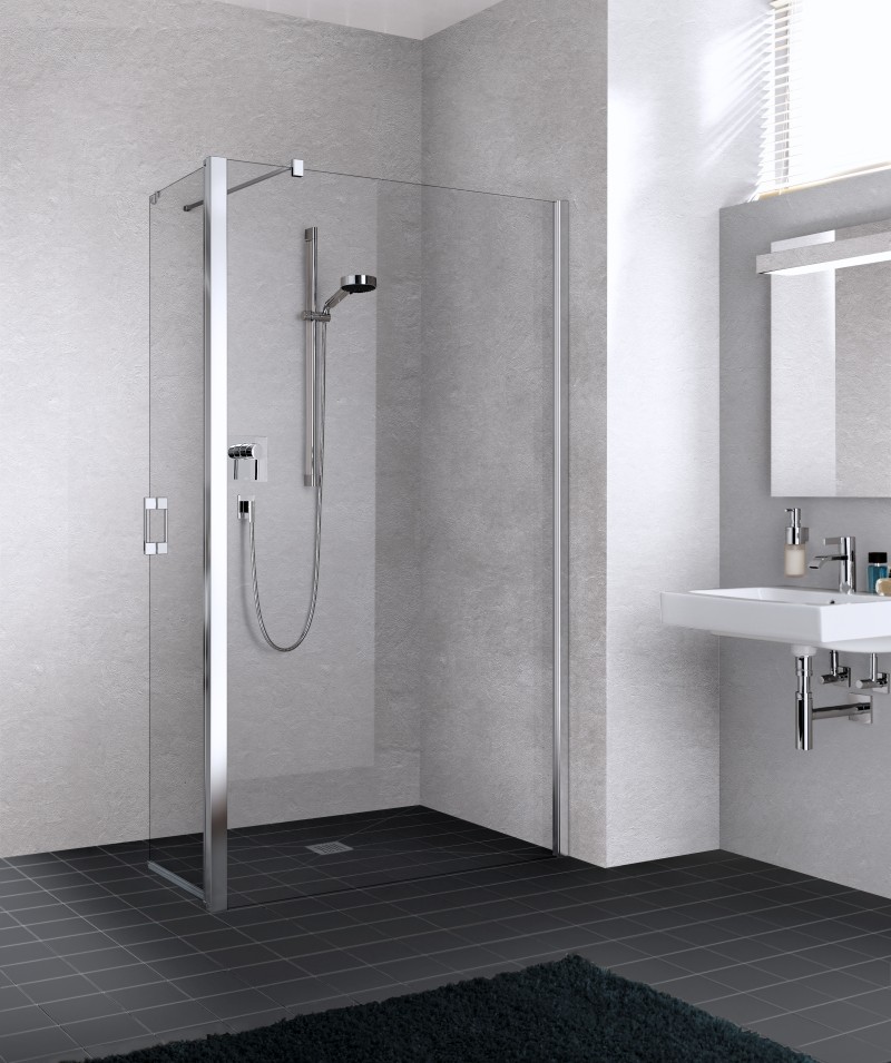 Kermi Walk-In Liga T1R 1100x1850, silber mattglanz, ESG klar, LIT1R110181AK LIT1R110181AK Image