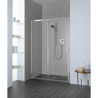 Kermi Gleittür Liga G2L 1350x1850, silber mattglanz ESG klar mit KermiClean LIG2L135181PK Image