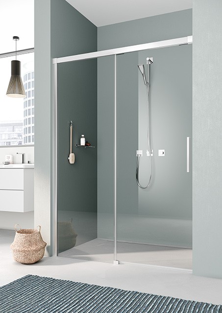 Kermi Gleittür Nica L2R 1700x1850, silber hochglanz, ESG Opaco, NIL2R17018VUK NIL2R17018VUK Image