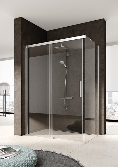 Kermi Seitenwand Nica TWL 1130x2000, silber hochglanz, ESG klar, NITWL11320VAK NITWL11320VAK Image