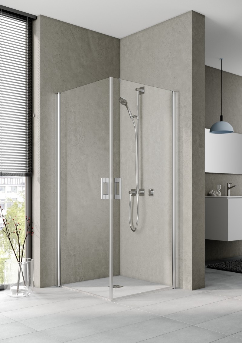 Kermi Eck-Halbt. li Pega 1EL 1000x1850 BV: 965-990 SIHG ESG Opaco Clean, PE1EL10018VYK PE1EL10018VYK Image