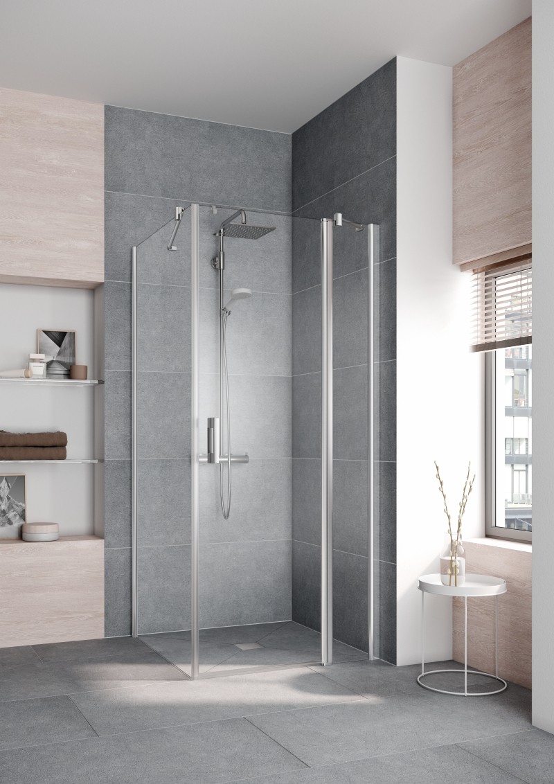 Kermi Pendeltür Pega 1NR 0900x1850 BV: 865-890 SIHG ESG Opaco, PE1NR09018VUK PE1NR09018VUK Image