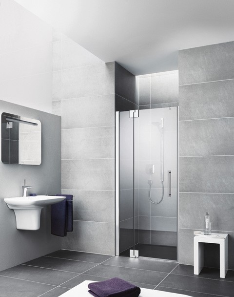 Kermi Pendeltür Pasa XP 1TL 1400x2000, silber mattglanz, ESG klar, PX1TL140201AK PX1TL140201AK Image