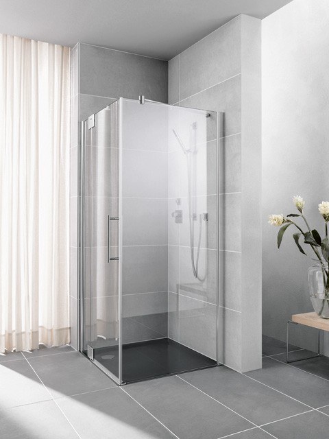 Kermi Seitenwand Pasa XP TWD 1000x2000, silber hochglanz, ESG Opaco mit KermiClean PXTWD10020VYK Image