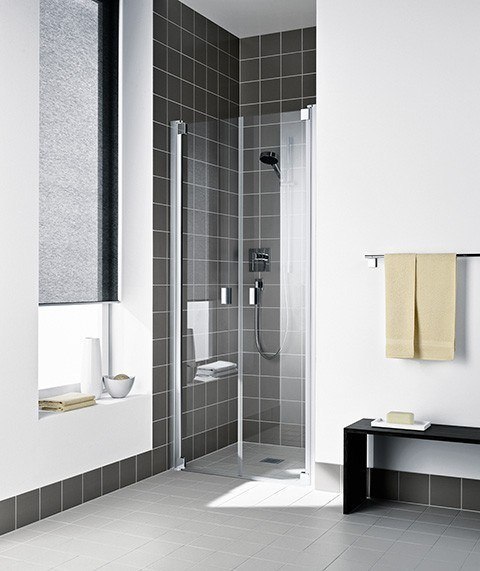 Kermi Pendeltür Raya PTD 1230x2000, silber mattglanz, ESG klar, RAPTD123201AK RAPTD123201AK Image