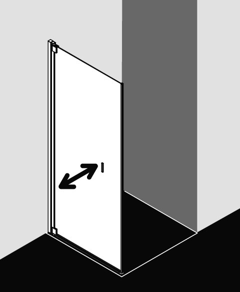 Kermi Seitenwand Raya TBR 0750x1850, silber mattglanz, ESG Opaco mit KermiClean, RATBR RATBR075181YK Image