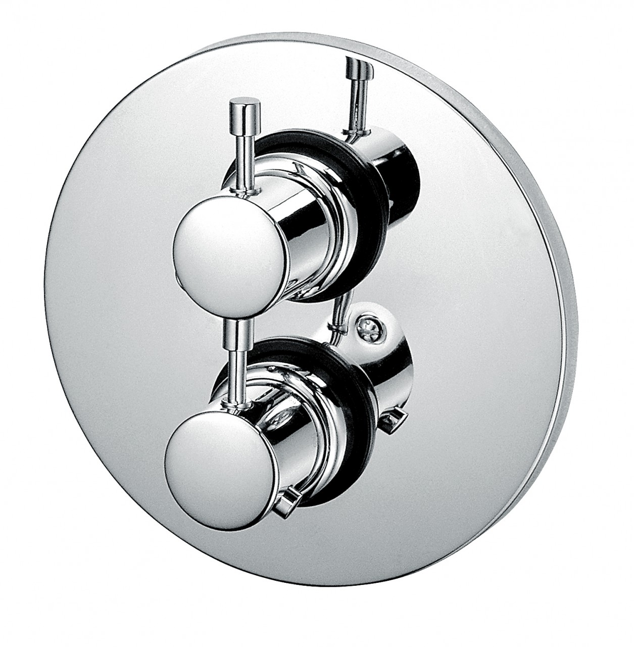 KAJA-Ipuri Thermostat-Fertigmont.-Satz f. Einbaukörper m. Absperrung, velourschrom 34552-E Image