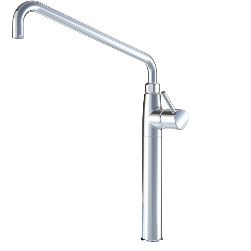 KWC Hebelmischer, Schwenkauslauf Gastro ganzchrom Ausladung 450, mit Säule 300 mm 24501066000 Image