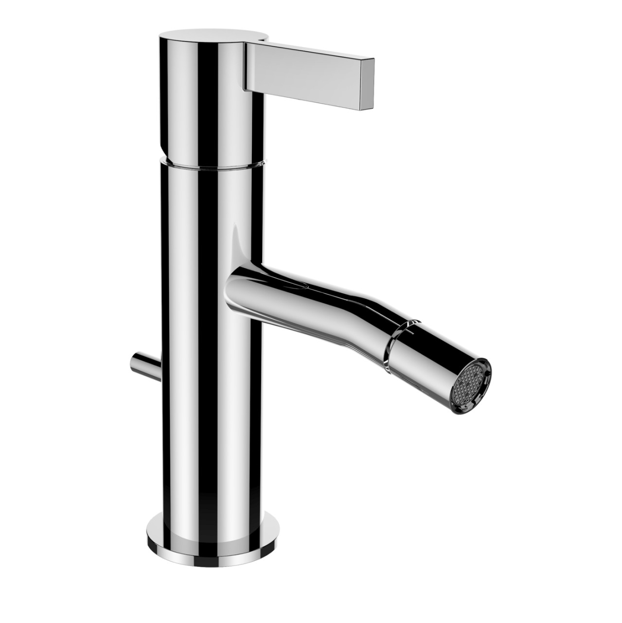 LAUFEN Bidetarmatur Kartell LAUFEN Festauslauf Ausladung 110 mm ohne Ablaufventil PVD Titanschwarz m H3413310811031 Image