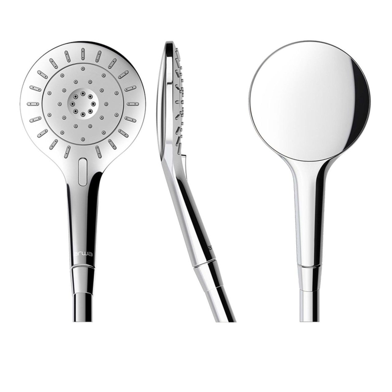 LAUFEN Handbrause Mytwin120, Chrome 3 regulierbare Strahlarten: Rainspray Mixedspray Massagespray HF939029100000