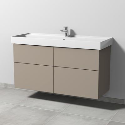 Sanipa 3way Waschtischunterbau zu Villeroy & Boch Collaro Waschtisch mit 4 Auszügen, Sandgrau-Matt SF83867