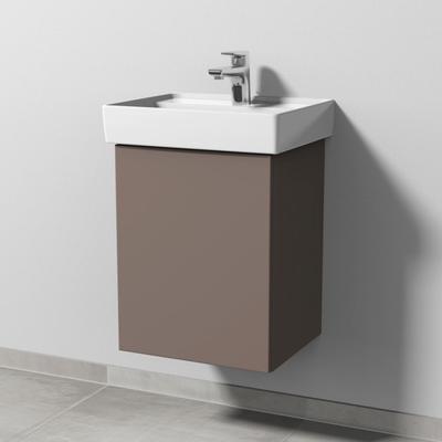 Sanipa 3way Waschtischunterbau zu Villeroy & Boch Collaro Waschtisch mit 1 Tür, Taupe-Matt SP8301T