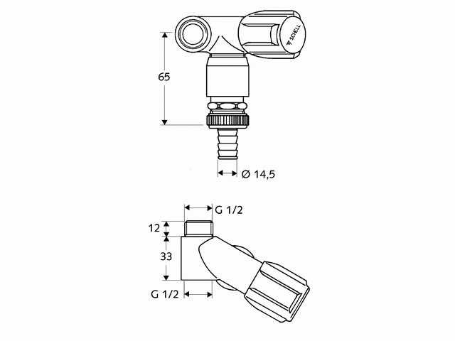 "Schell NA-Ventil COMFORT mit RFV und RB 1/2" chrom für Einzelzapfstellen 033130699" Image