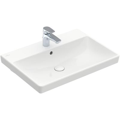 Villeroy & Boch Waschtisch Avento 4158, 1 Hahnloch, mit Überlauf, WeißAlpin 41586501