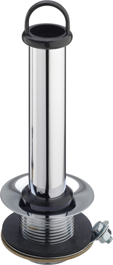 Viega Standrohrventil 44.1, in G1 1/4 x60x70x120mm Messing verchromt 115784 Image