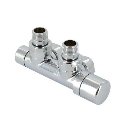Zehnder Runtal Ventilkörper Set P Eckform Thermostatkopf rechts, Aluminium, 839080 839080 Image