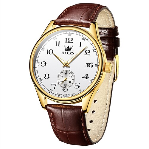neue Olevs Olevs Marke Modetrend Quarzuhr leuchtender Kalender einfache große digitale Zifferblatt Herrenuhren wasserdichte sportliche vielseitige Herrenarmbanduhr