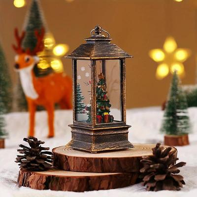 Christmas gift night light water-filled wind lantern Santa Claus Christmas tree snowman gift souvenir