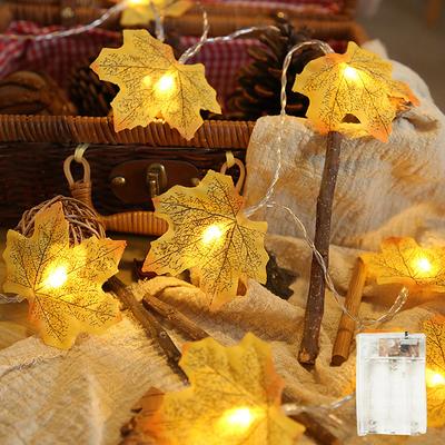 LED String Light Maple Leaf LED Fairy String Lights 3M-20LEDs 1.5M-10LEDs Battery or USB Operation Fall Garland Light Christmas Party Home Garden Holiday Patio Decoration