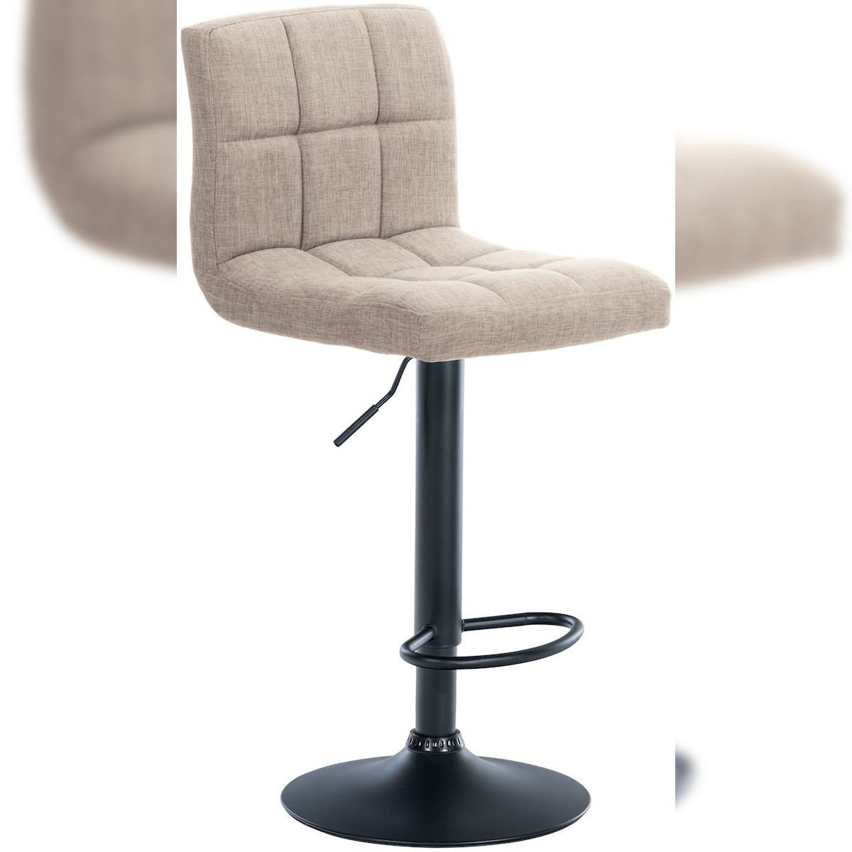 CLP Barhocker Calma Stoff creme/schwarz Image