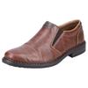 Slipper RIEKER, Herren, Gr. 46, braun, Lederimitat, klassisch, Schuhe, Halbschuh, Business-Schuh, Schlupfschuh mit Stretcheinsätze